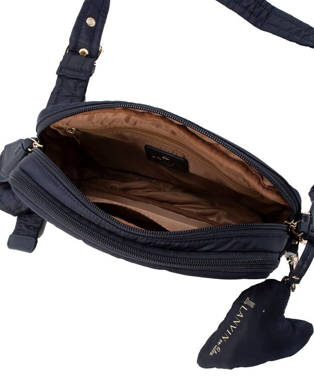 LANVIN en Bleu パッフィー ショルダーバッグ ネイビー
