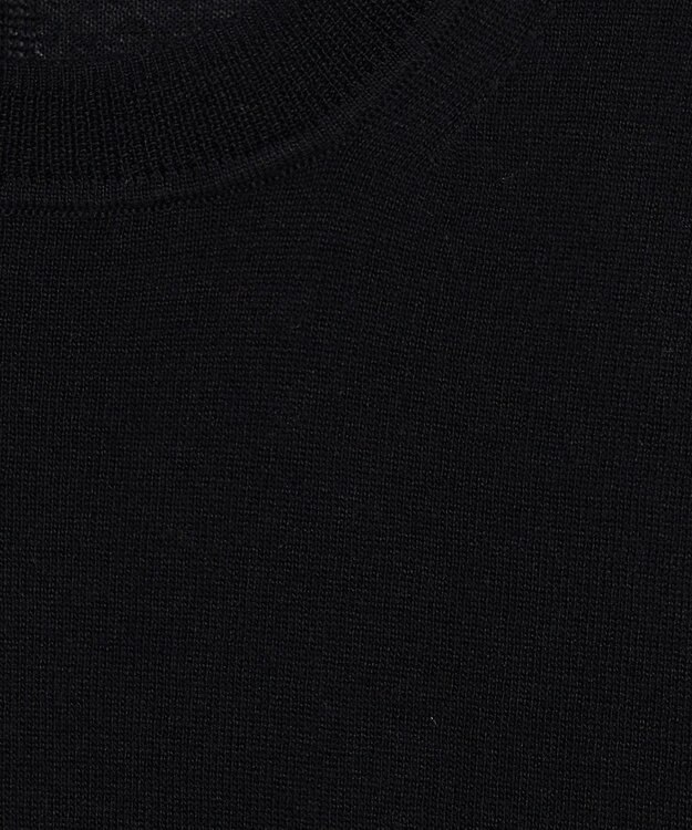 JOSEPH 【洗える】スーパーファインコットンシルク　ラウンドネックニット Black