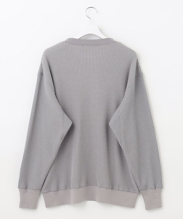 UNFILO MENS イージーケア ワッフル ヘンリーネック [23年春夏商品] グレー