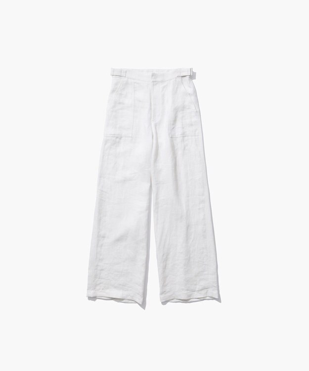 ATON LINEN TWILL | ベイカーパンツ WHITE