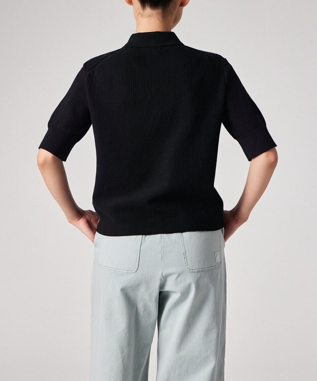 Paul Smith ラッキーチャームボタン ニットポロシャツ ブラック