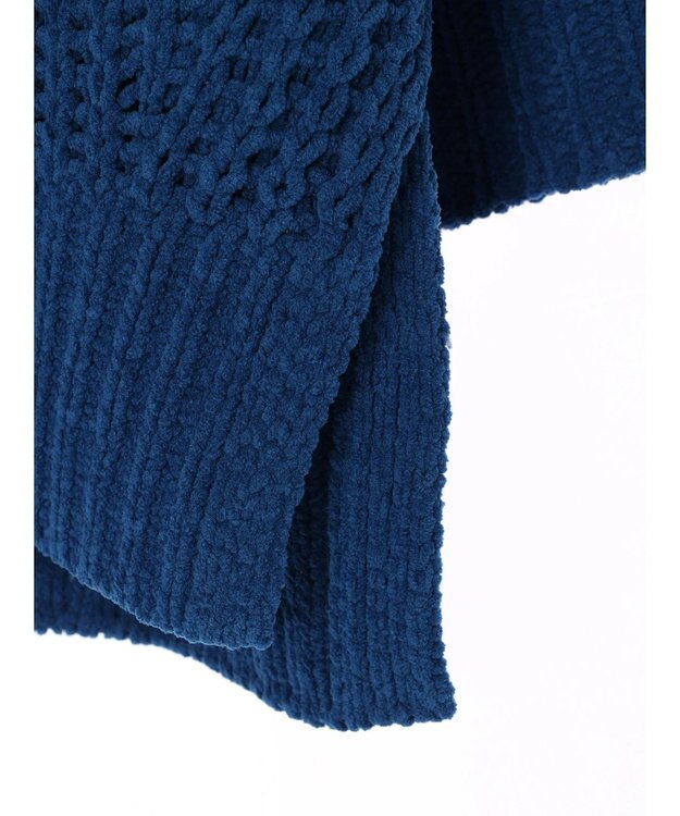 earth music&ecology マットモール片畦チュニック Dark Blue