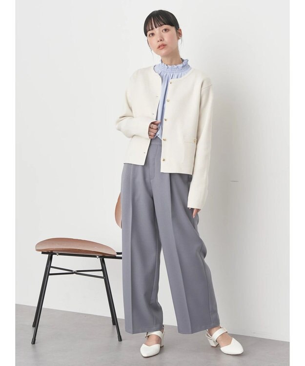 earth music&ecology シャーリングブラウス Sax