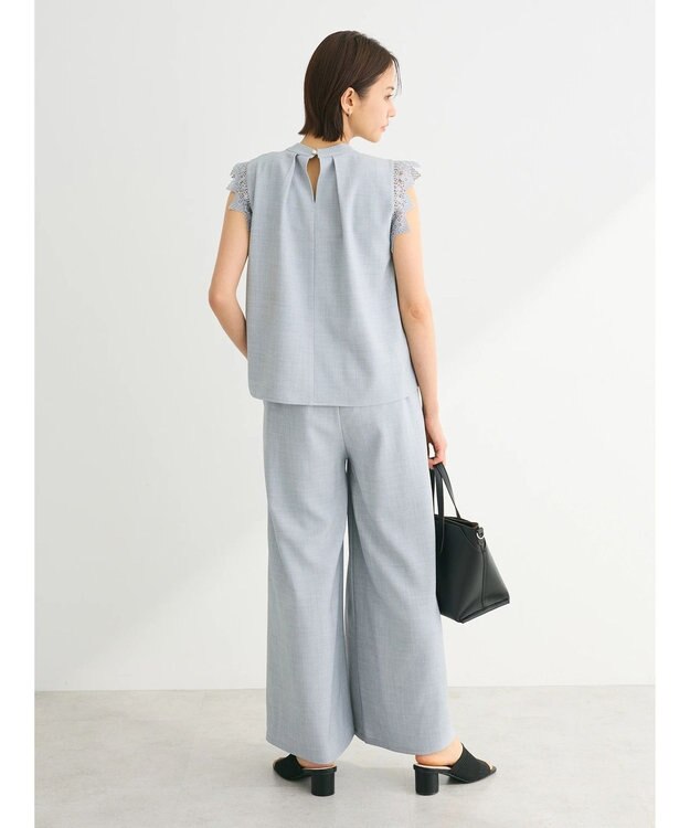 Green Parks ・ＥＬＥＮＣＡＲＥ　ＤＵＥ　リネンライクレースブラウス Gray