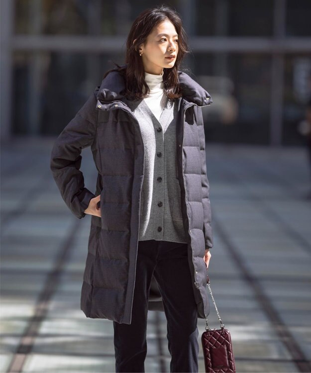 J.PRESS LADIES キルティング スマホポシェット ワイン系