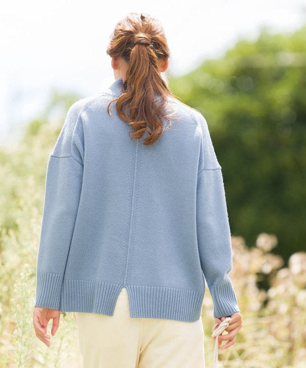 【美品】entwaエントワ◆ウールニットプルオーバー　ネイビー MIXカラープルオーバーニット/le.coeur blanc(ルクールブラン