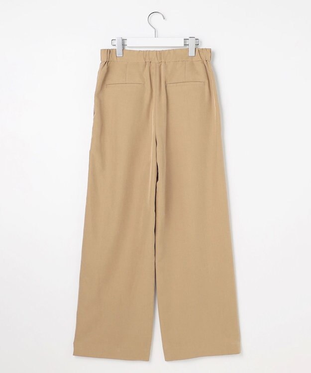 J.PRESS LADIES ピーチポプリン ワイド パンツ キャメル系