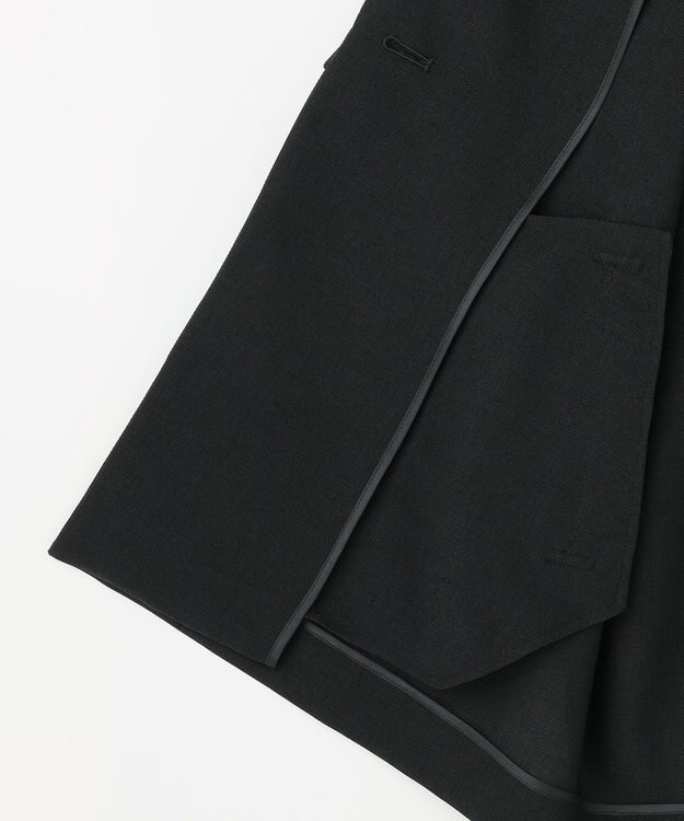 自由区 L 【人気素材・NEWアイテム】ラスティックメッシュハーフスリーブ ジャケット ブラック