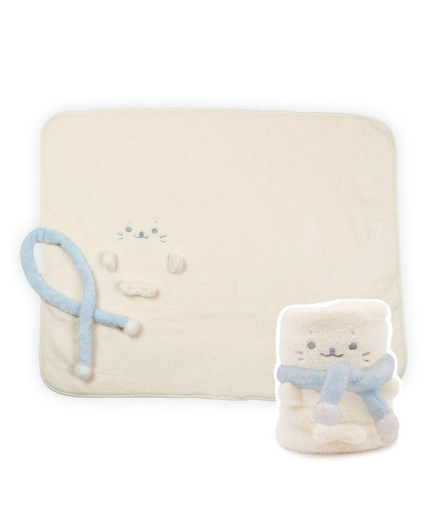 Mother garden しろたん マフラー くるっとひざ掛け オフホワイト