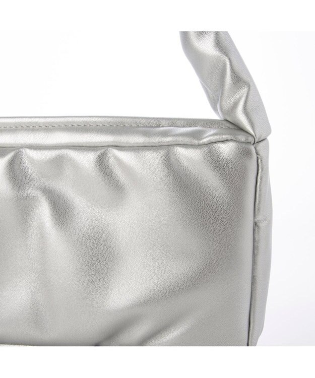 UNBILLION カシュカシュ cachecache / 横長パフバッグ シルバー