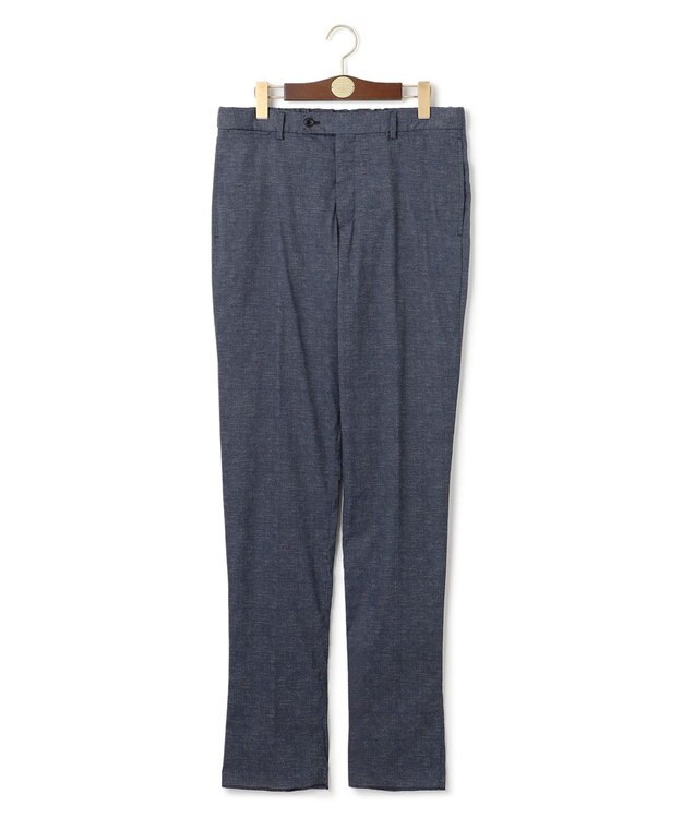 J.PRESS MEN 感動！？上品な見た目に着心地抜群なセットアップ【MECHANICAL】【超軽量 / 清涼感 / 洗える】ハイパワーストレッチ リネンルックパンツ ネイビー系8