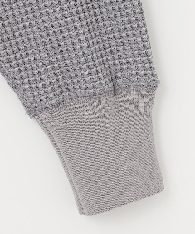 UNFILO MENS イージーケア ワッフル ヘンリーネック [23年春夏商品] グレー