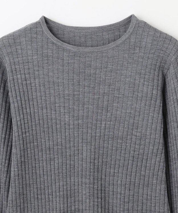 NAVE 【Nave・手洗い可】リュクスウール クルーネックニット ライトグレー系