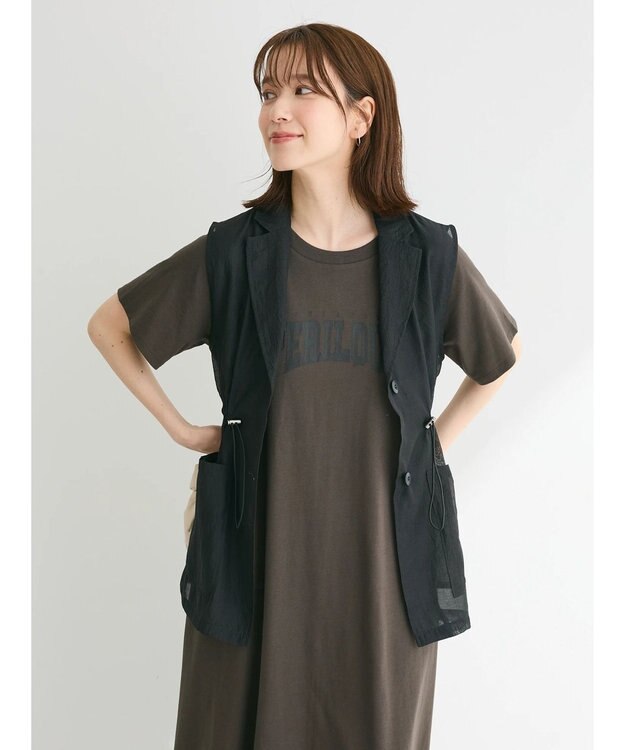 Green Parks ・ＳＵＧＡＲ　ＳＰＯＯＮ【ＣＯＯＬ】ロゴｐｔＴＥＥワンピ Charcoal Gray