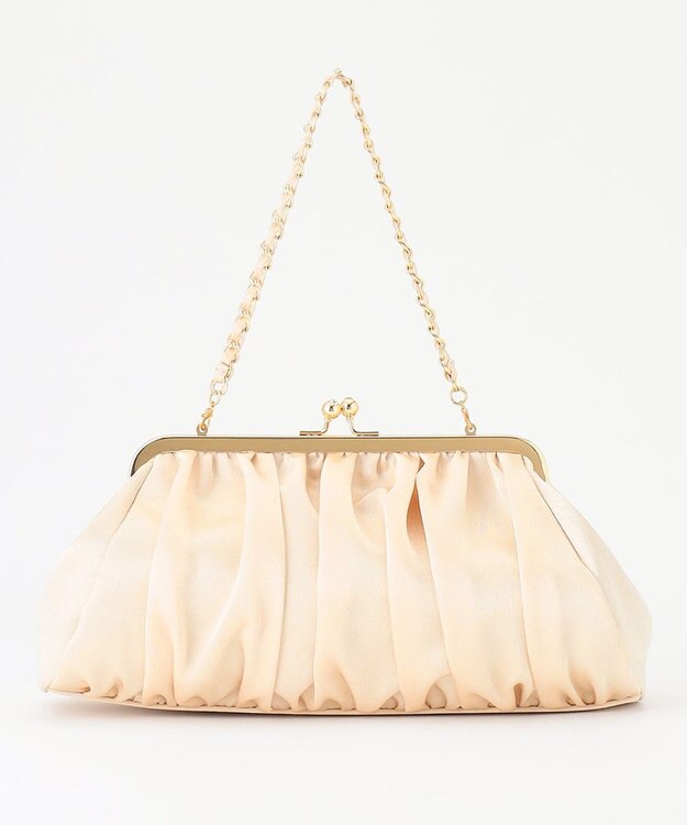 ANY SIS 【2WAY】サテンギャザーパーティ バッグ ゴールド系