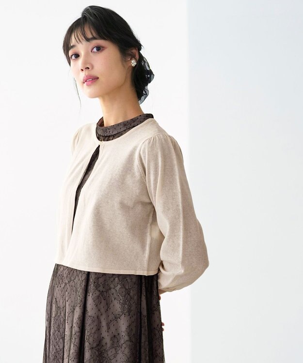 ANY SIS 【Lily Calin】シャイニー ボレロ ライトベージュ