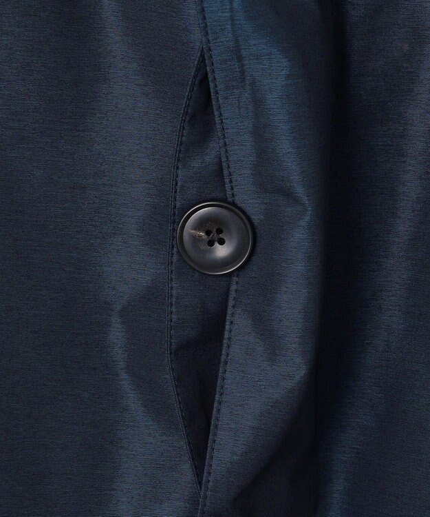 GOTAIRIKU メランジシャンブレー ステンカラーコート ネイビー系