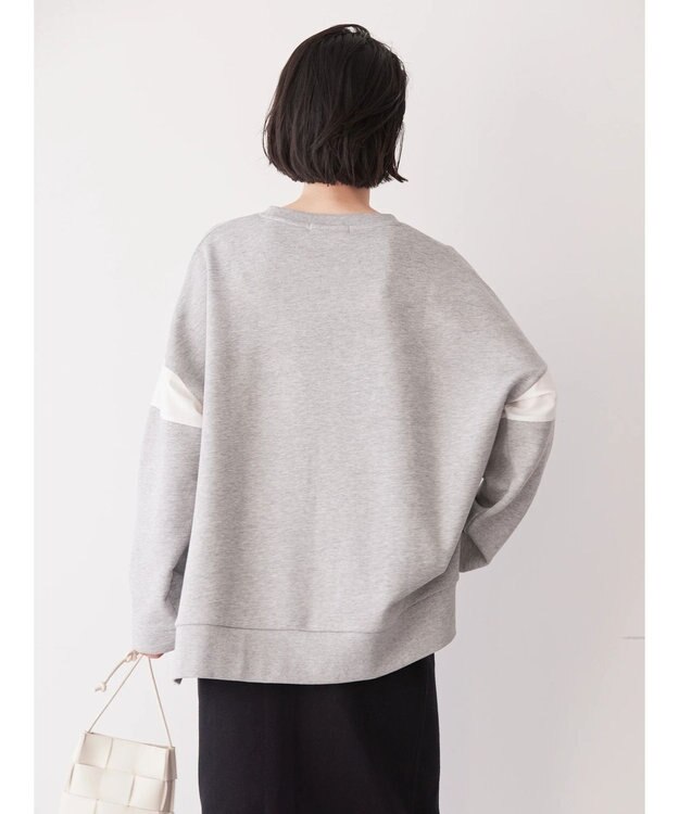 AMERICAN HOLIC 異素材ショルダー切り替えスウェット2 Light Gray Mixture
