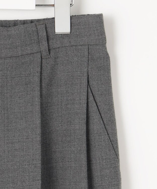 自由区 【SHIHOさん着用】ソフトウールブレンドワイド パンツ チャコールグレー