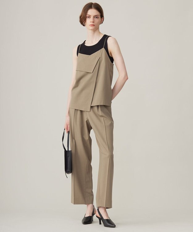 ICB 【洗える】オーガニックリブタンク ブラック系