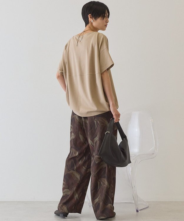 AMERICAN HOLIC 半袖コクーンカットプルオーバー Gray Beige