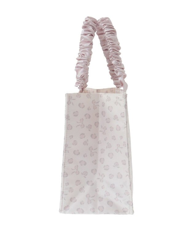 Maison de FLEUR リボンレオパードギャザーハンドルスクエアトート Light Beige