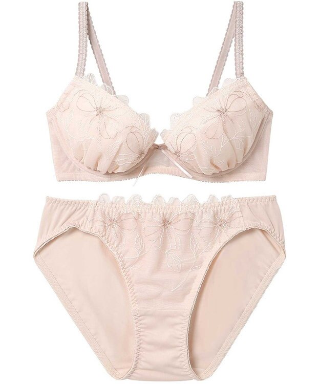 AMPHI ブラジャー ショーツセット 自然なまる胸メイク 【ブラ＆ショーツセット】 上下セット ブラ BCC231 アンフィ／ワコール カカオ