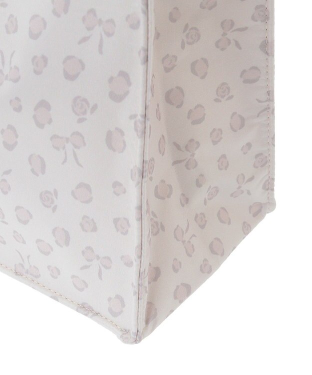 Maison de FLEUR リボンレオパードギャザーハンドルスクエアトート Light Beige