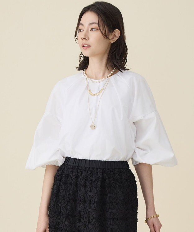 自由区 L ボリュームスリーブ ブラウス オフ