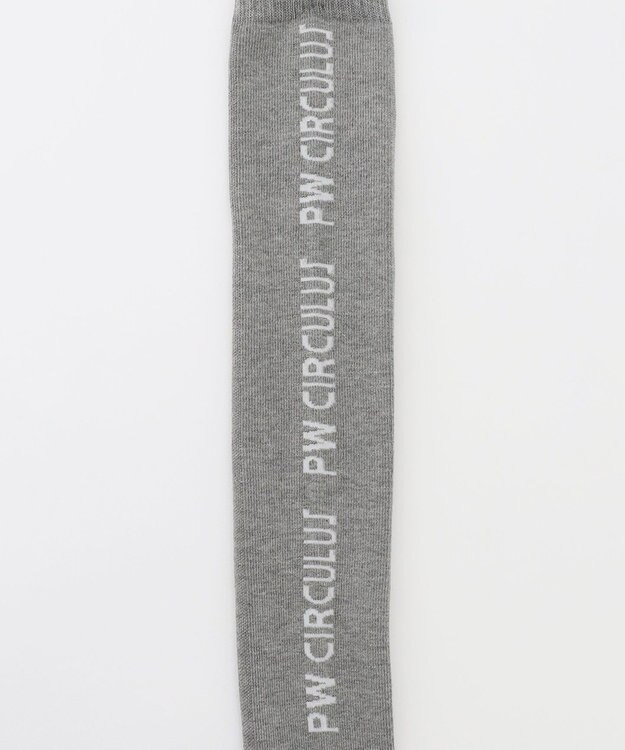 PW CIRCULUS 【WOMEN】【土踏まずをサポート】ロゴ ニーハイ ソックス ライトグレー