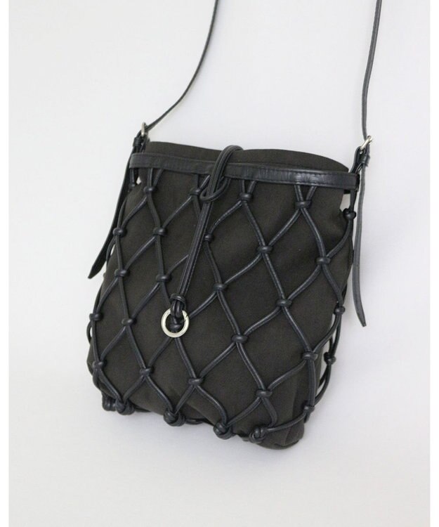 MORROW by thank 【軽量】レザーメッシュバック / NATALIE ブラック X ASスエード
