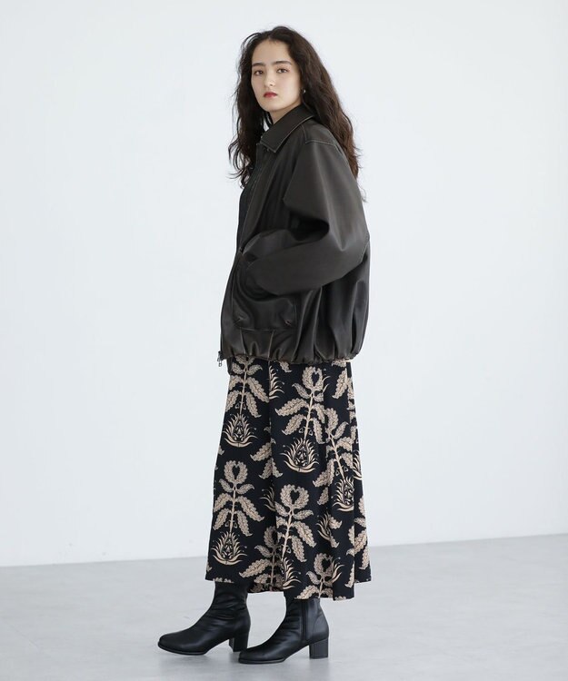 Green Parks ■ＥＳＣＡＲ　フェイクレザーバルーンブルゾン Brown