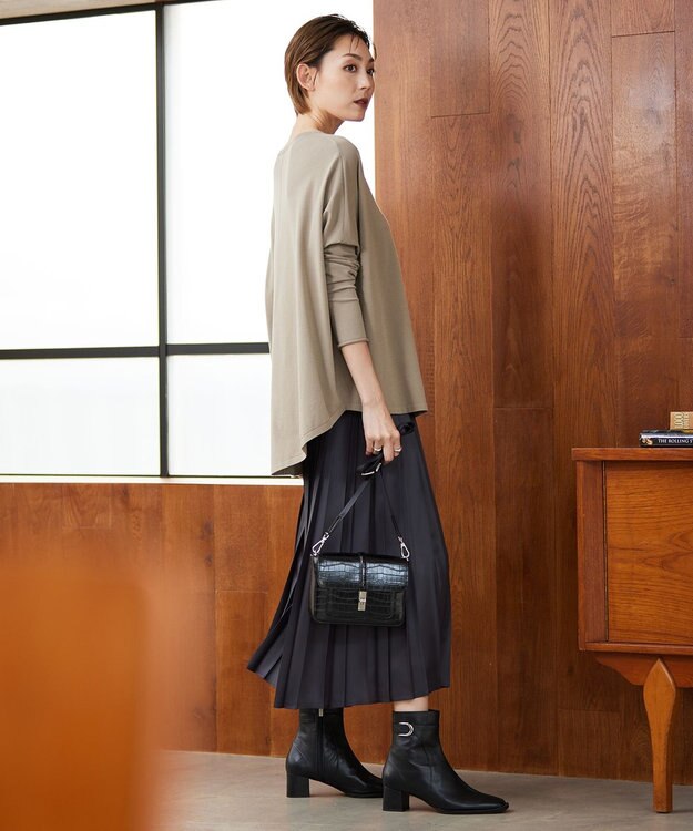 ICB 【洗える】ヴィスコースワイド プルオーバー ライトモカ系