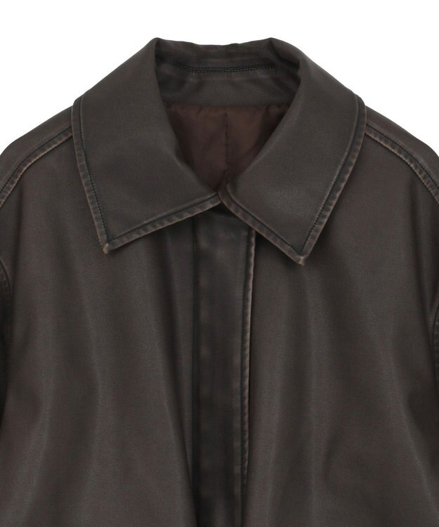 Green Parks ■ＥＳＣＡＲ　フェイクレザーバルーンブルゾン Brown
