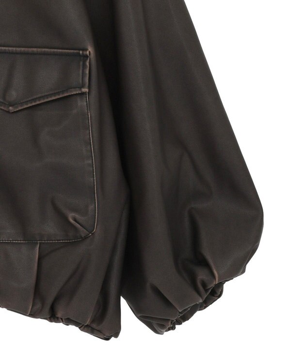 Green Parks ■ＥＳＣＡＲ　フェイクレザーバルーンブルゾン Brown