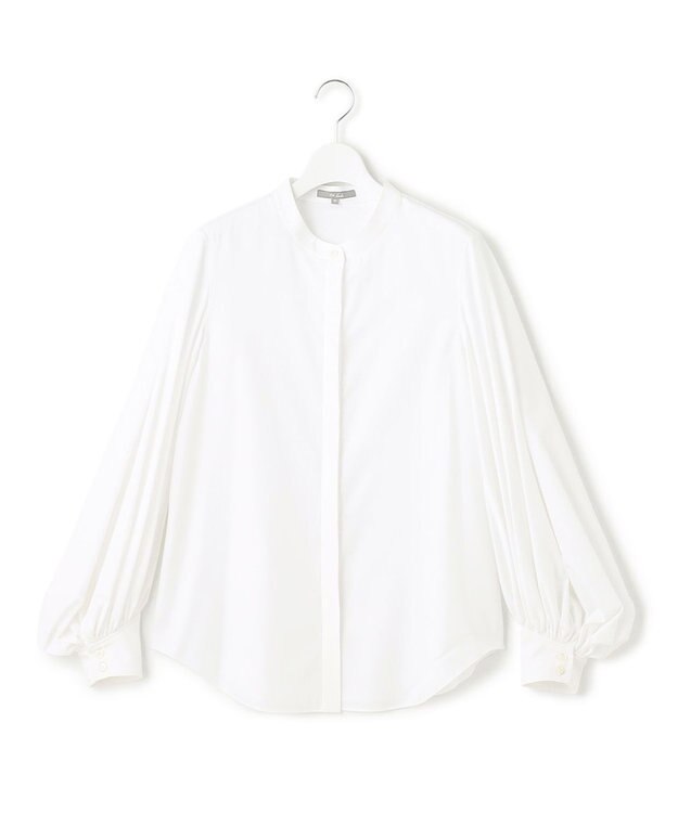 23区 【23区 lab.】ハイカウントコットン パフスリーブ シャツ ホワイト系
