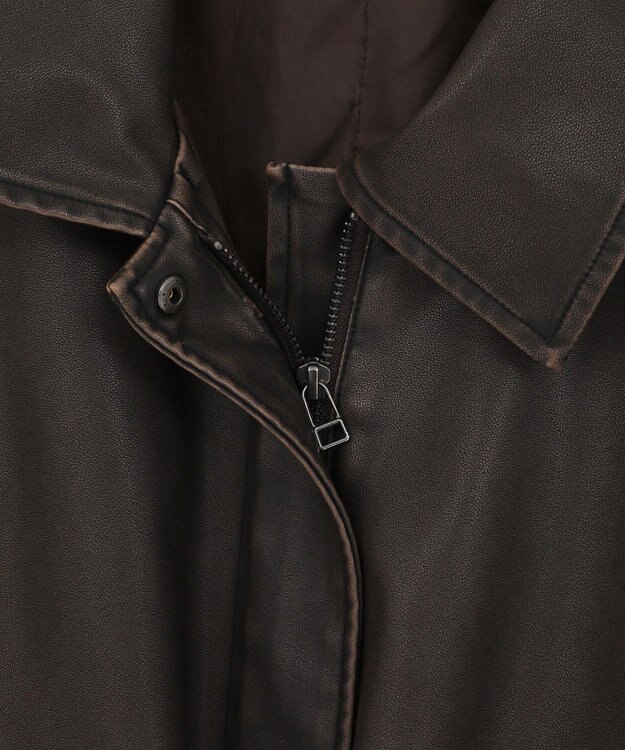 Green Parks ■ＥＳＣＡＲ　フェイクレザーバルーンブルゾン Brown