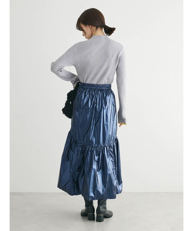 Green Parks ・ＥＬＥＮＣＡＲＥ　ＤＵＥ　メタリックティアードスカート Navy