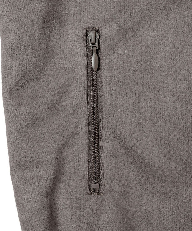 WEGO フェイクスウェードライントラックジャケット ブラック中濃色