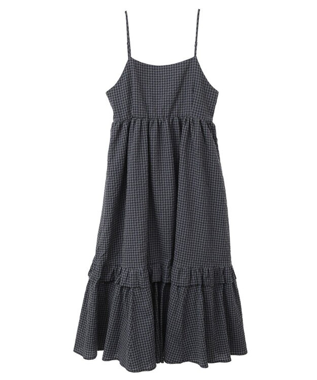 Green Parks ・ＥＬＥＮＣＡＲＥ　ＤＵＥ　ギンガムキャミワンピース Charcoal Gray