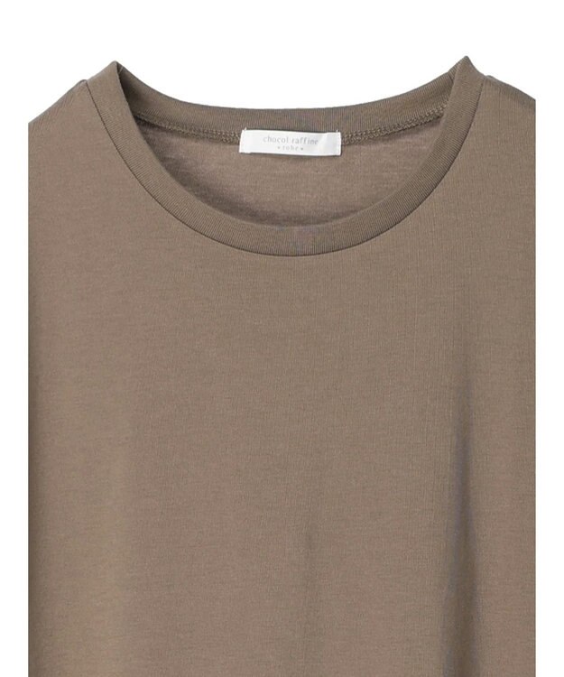 Green Parks 裾切り替えＴＥＥワンピース Black