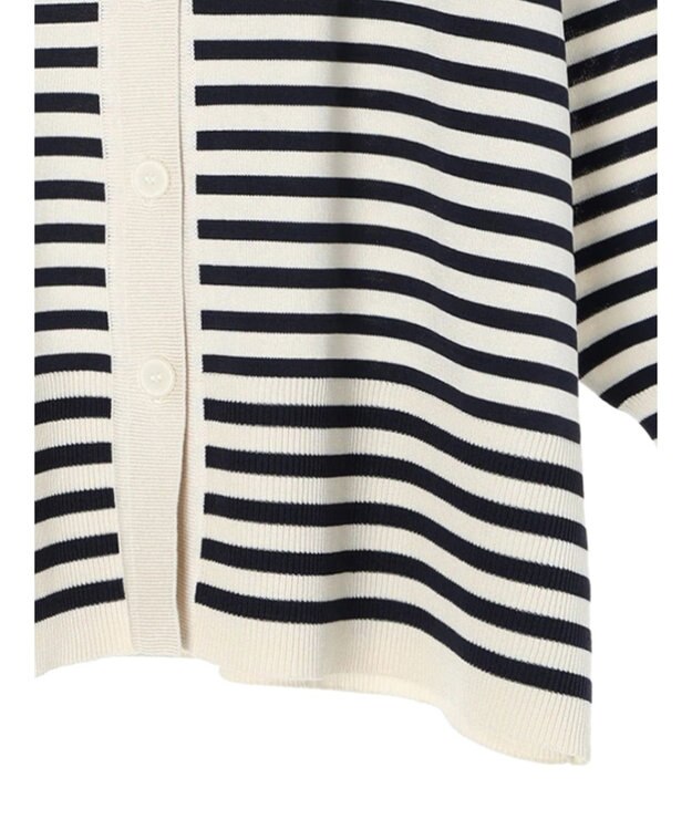 Green Parks 洗える　アソートミドル丈カーディガン Border