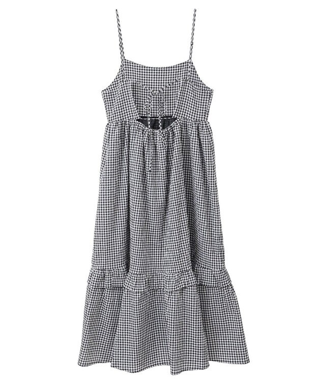 Green Parks ・ＥＬＥＮＣＡＲＥ　ＤＵＥ　ギンガムキャミワンピース Off White