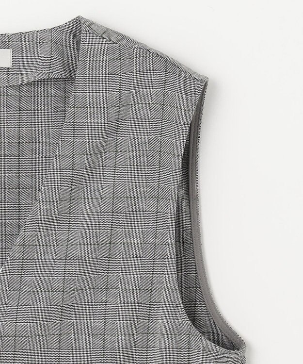 ANY 【2WAY・洗える】Vネック ジレワンピース グレンチェック