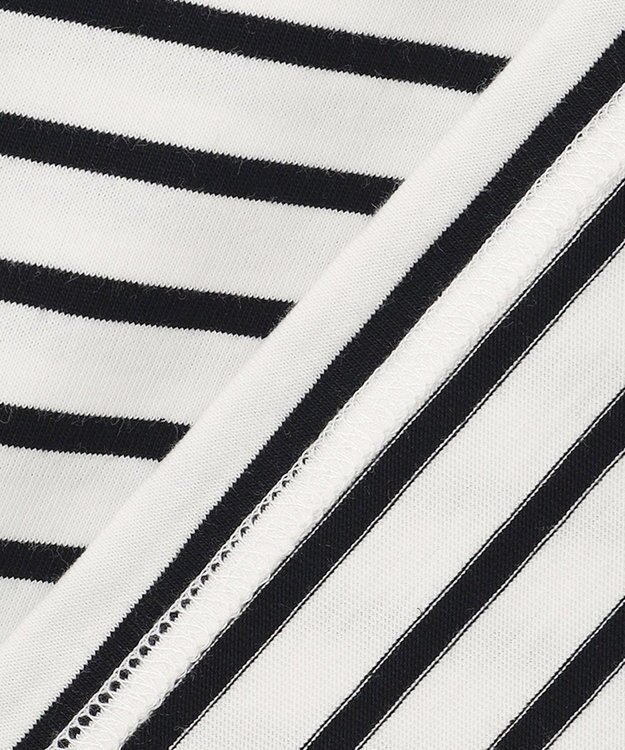 ANY KIDS セーラー襟付き 長袖 トップス オフ×ブラックボーダー