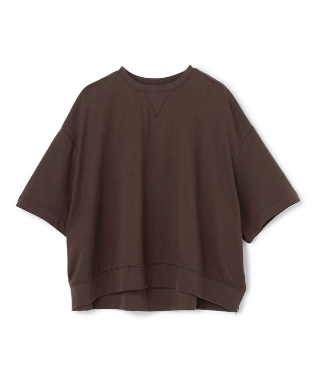 UNFILO ライトウェイト サイドZIPスウェット ブラウン