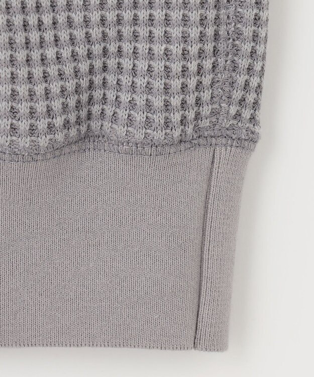 UNFILO MENS イージーケア ワッフル ヘンリーネック [23年春夏商品] グレー