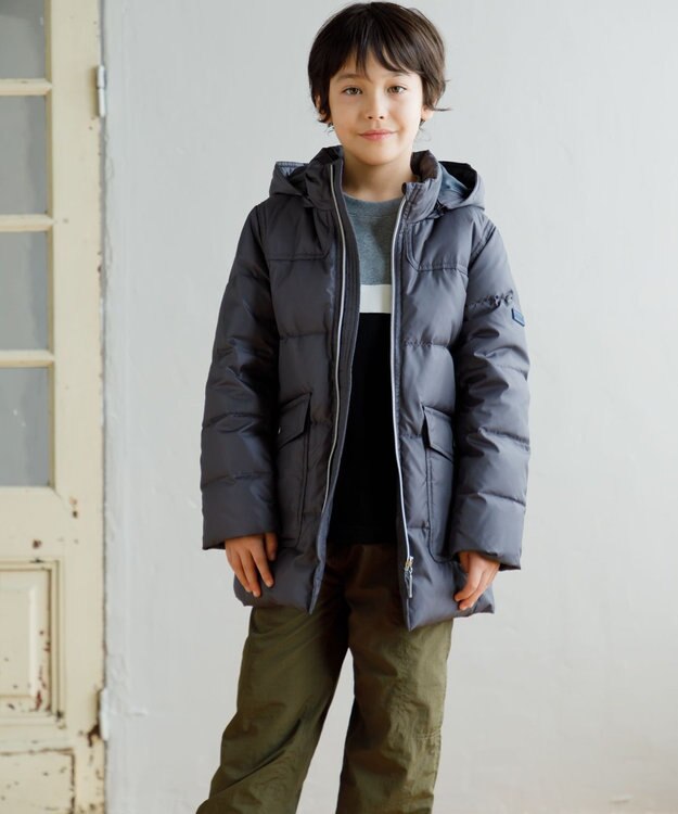 J.PRESS KIDS 【100-130cm】ブル刺繍 ブロッキングトレーナー ライトグレー系2