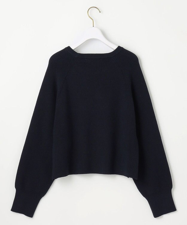 ANY SIS 【BAILA12月号掲載・貴島明日香さんコラボ】ニットレイヤード シャツ ツインセット ネイビー×イエローストライプ