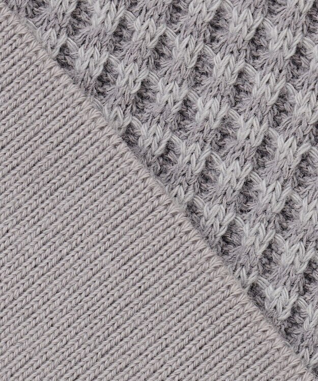 UNFILO MENS イージーケア ワッフル ヘンリーネック [23年春夏商品] グレー